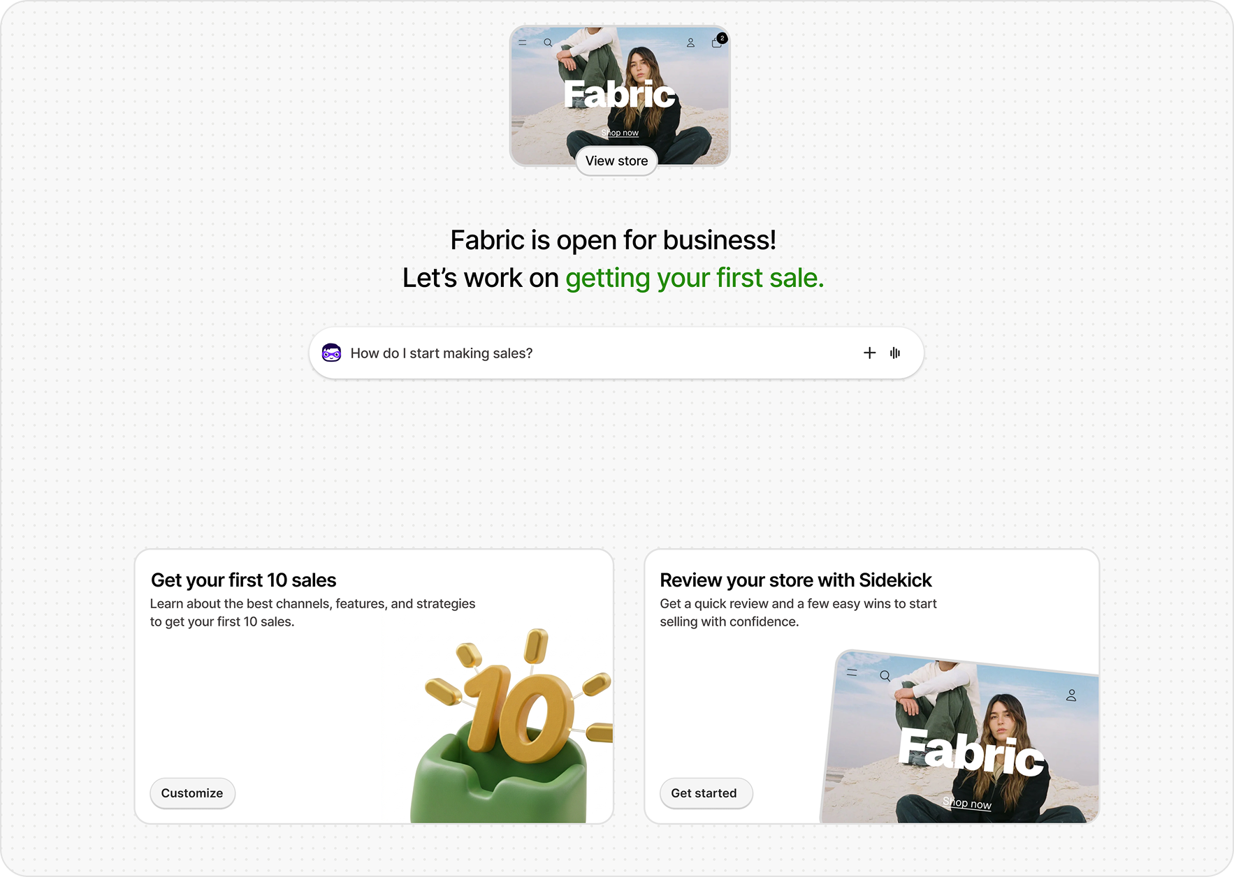 Rethinking how to communicate progress in Shopify's Home redesign
